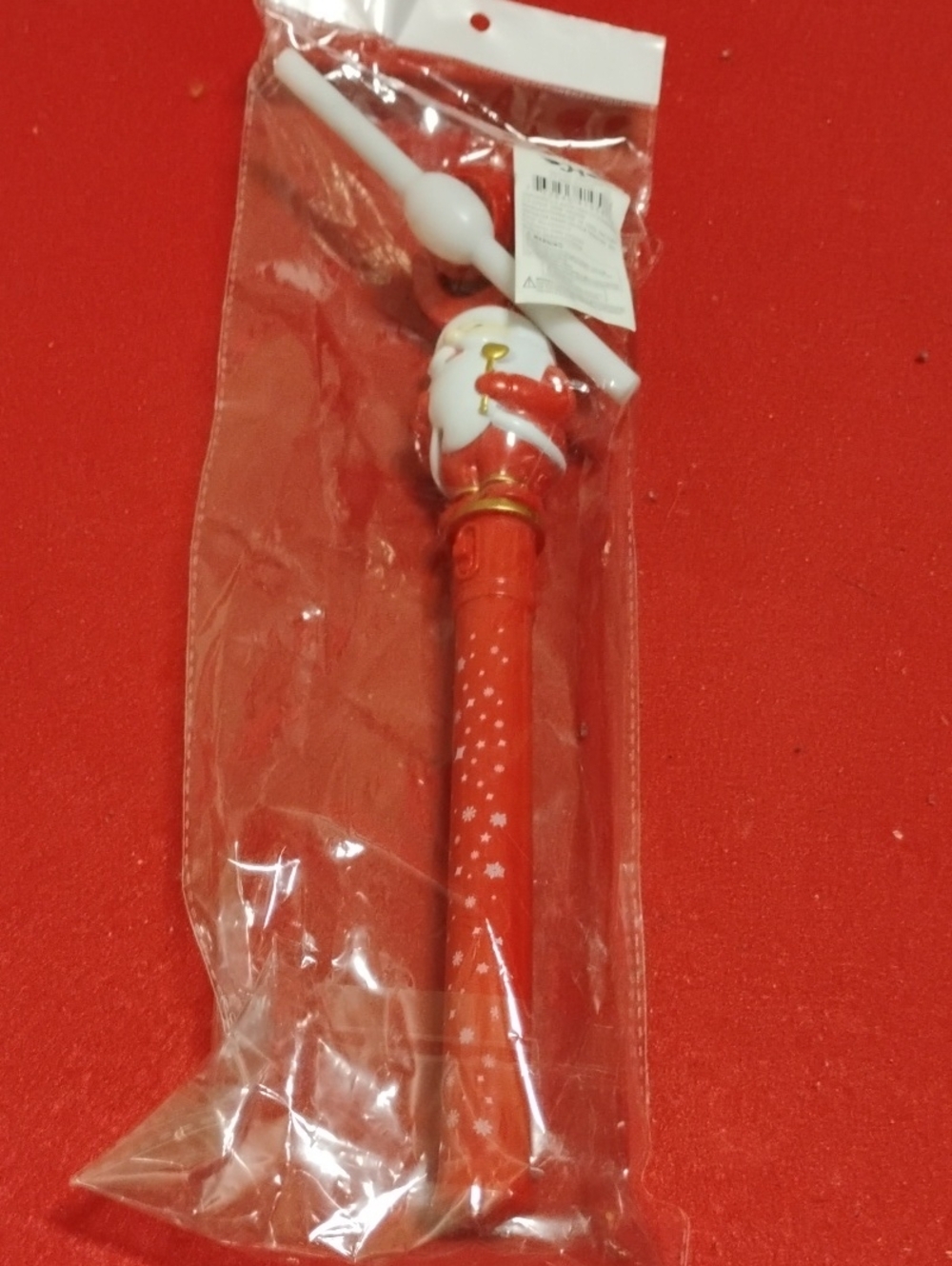 Red Santa Light-Up Wand for Kids - Festive Holiday Toy